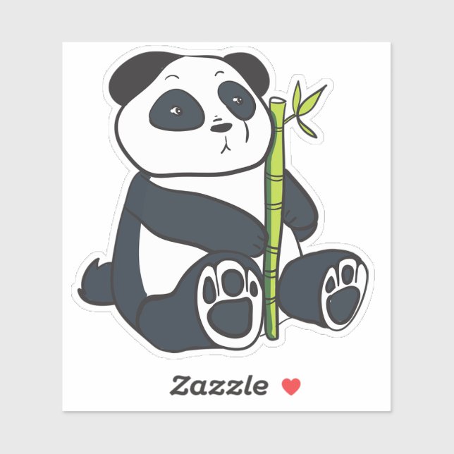 Adesivo "Panda preguiçosa Vibes" Bastante Animal (Folha)