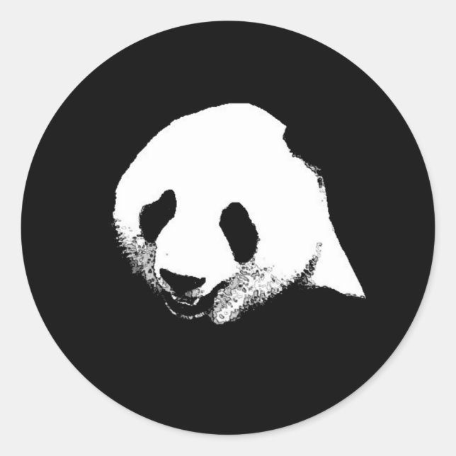Adesivo Panda Preta e Branca (Frente)