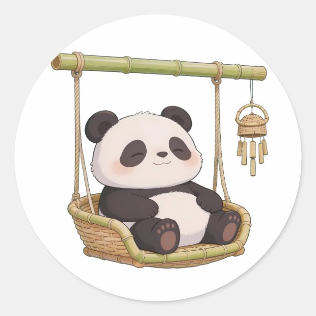 Adesivo panda,quente,curativo,lento, paz interior #010 (Frente)