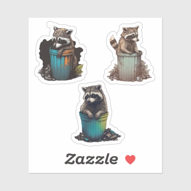 Adesivo Panda Raccoon Super Sticker Pack (Folha)