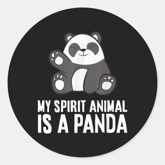 Adesivo Panda Spirit Animal Meu Espírito É Panda (Frente)