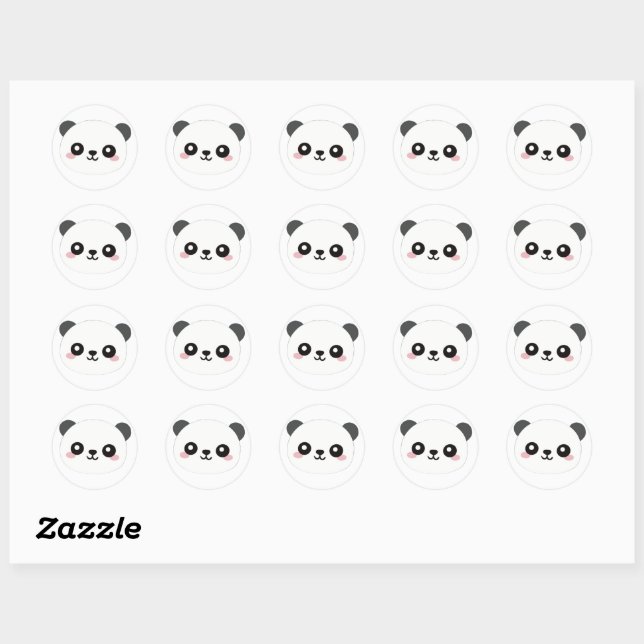 Adesivo panda stickers (Folha)