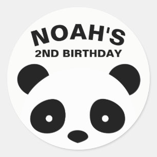 Adesivo Panda Stickers, Black and White Birday