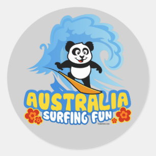 Adesivo Panda surfando de Austrália