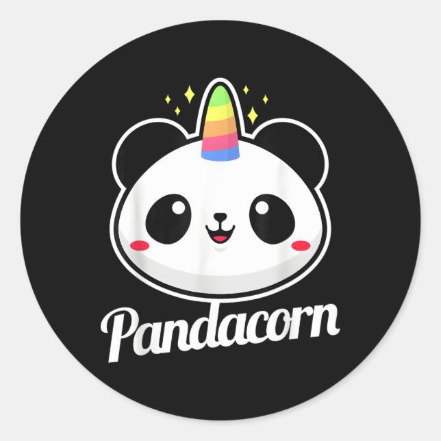 Adesivo Panda Unicorn Animal Pandacorn (Frente)