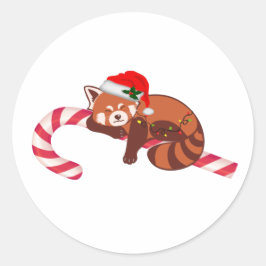 Adesivo Panda Vermelha de Natal