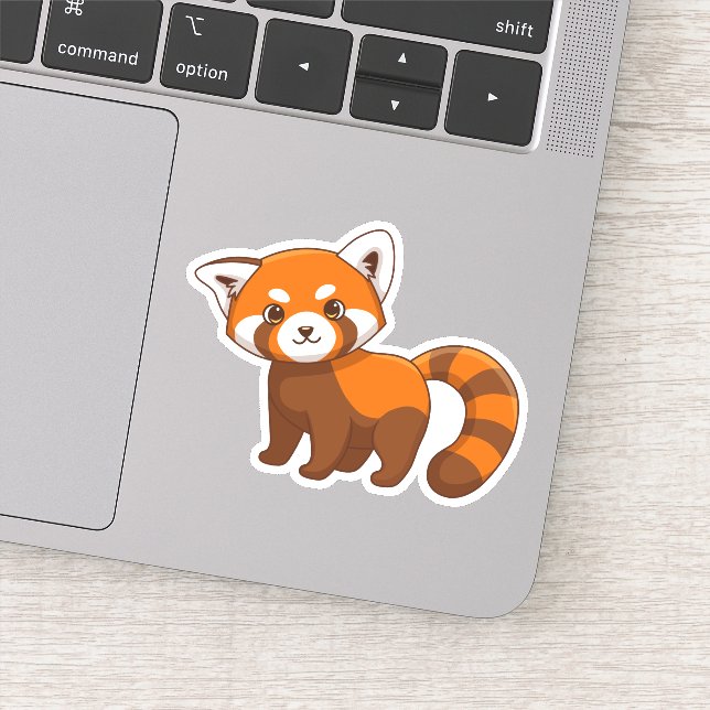 Adesivo Panda Vermelho Fofo (Detalhe)