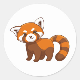 Adesivo Panda Vermelho Fofo