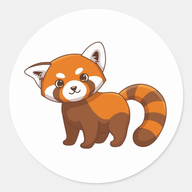 Adesivo Panda Vermelho Fofo (Frente)