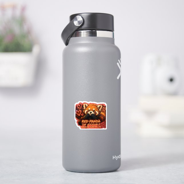 Adesivo Panda Vermelho “Gremlin do Caos Adorável” (HidroFlask)