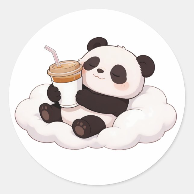 Adesivo panda,warm,healing,slow-paced,inner peace #012 (Frente)