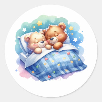 Adesivo Pandas que Dormem Suavemente na Cama