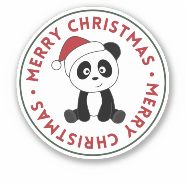 Adesivo Pandas Sticker Panda Natal Snow (Frente)