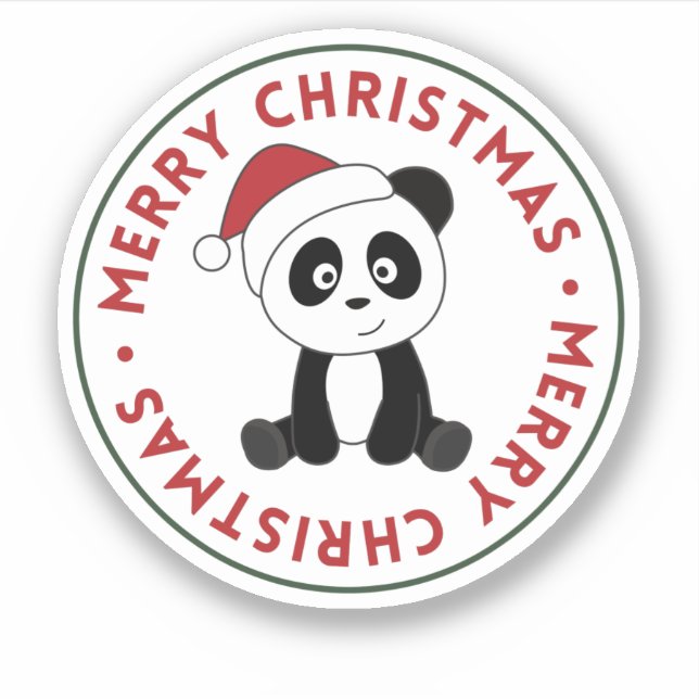 Adesivo Pandas Sticker Panda Natal Snow (Frente)
