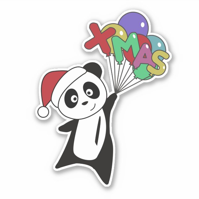 Adesivo Pandas Sticker Panda Natal Snow (Frente)