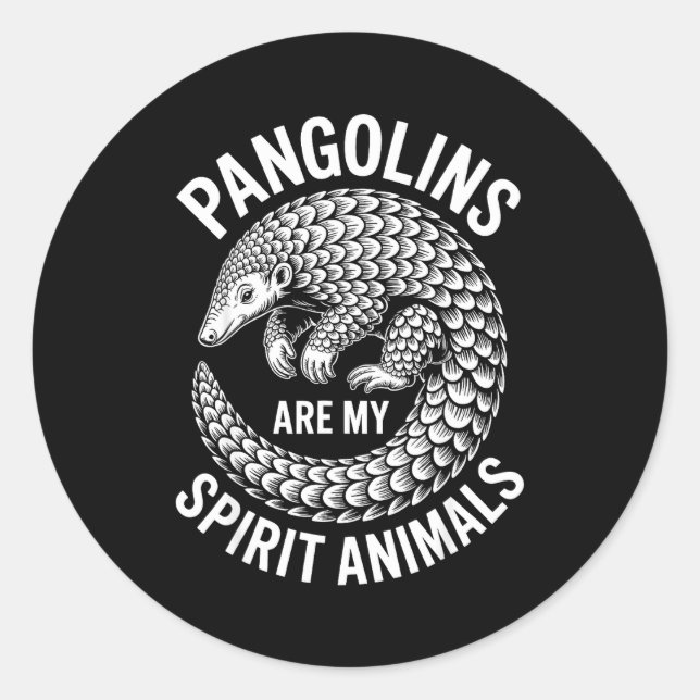 Adesivo Pangolins Srit Animals Funny Pangolin  (Frente)