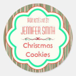 Adesivo Panificação de Natal Feriado Cookies cozidos