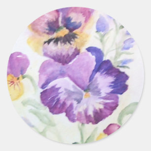 Adesivo Pansies da aguarela