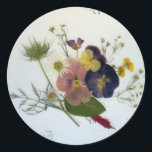 Adesivo Pansy Bouquet Sticker<br><div class="desc">Pansies and Lovely Friends make a beautiful stickers for your mail and packages .I chose this arrangement from my garden and nearby flora. I pressed them in my microwave dryer. They are also a good choice for decorating bookmarks and notecards.</div>