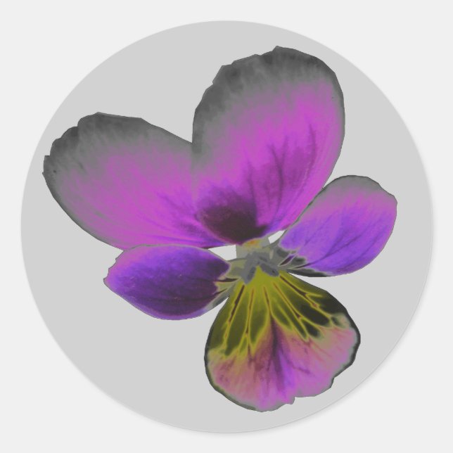Adesivo Pansy Wild Dark Purple Sticker (Frente)
