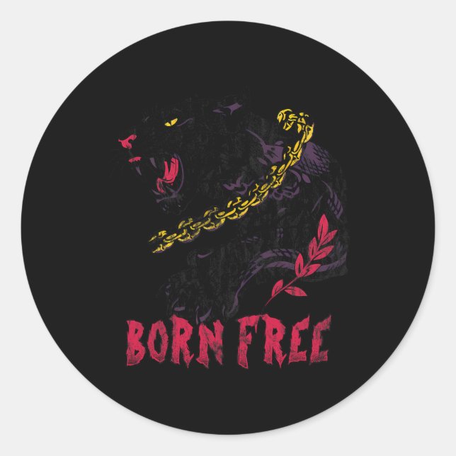 Adesivo Pantera com cadeia negra história do mês africano (Frente)