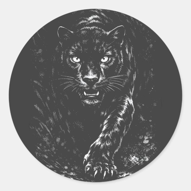 Adesivo Pantera Negra — por BurnsInHell (Frente)