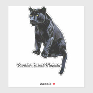 Adesivo "Panther Negro Majestoso na Floresta"