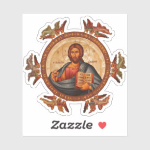 Adesivo Pantocrator Jesus Cristo Senhor de Todos com Anjos