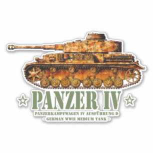 Adesivo Panzer IV Guerra Mundial 2.ª Divisão Média Alemã W