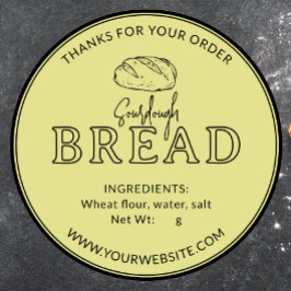 Adesivo Pão Amarelo Claro Obrigado Sticker