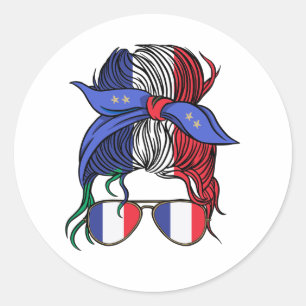 Adesivo Pão bagunçado com bandeira francesa