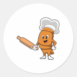 Adesivo Pão como Cozinhar com Pino de Rolagem
