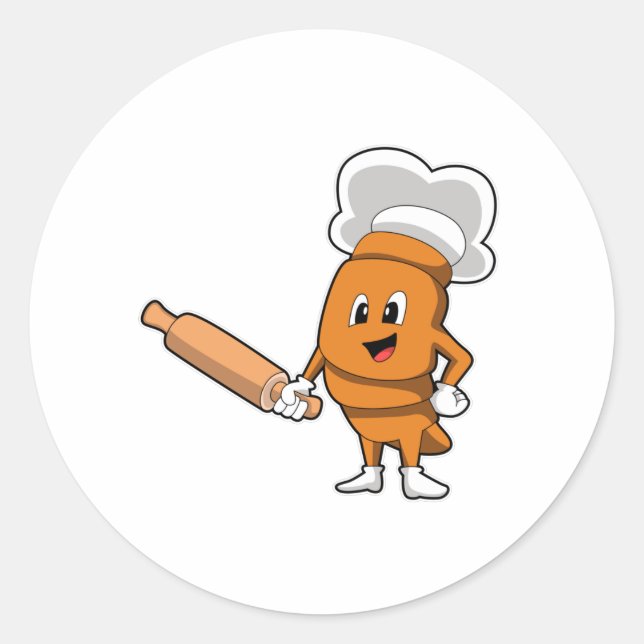 Adesivo Pão como Cozinhar com Pino de Rolagem (Frente)