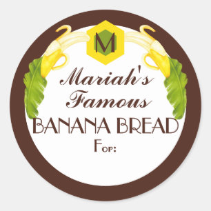 Adesivo Pão de banana e conservas de compota da cozinha