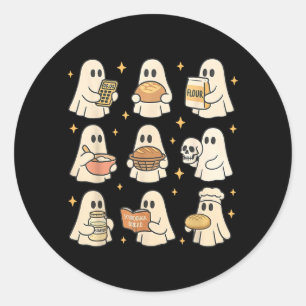 Adesivo Pão de Fermento Natural Halloween Fantasma Fofo Ca