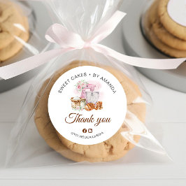 Adesivo Pão de Fermento Natural Misturador Rosa Obrigado