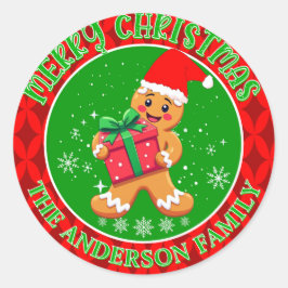 Adesivo Pão de Gengibre Cinto Personalizado Feliz Natal