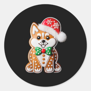 Adesivo Pão de gengibre engraçado Husky Siberiano Natal Mu