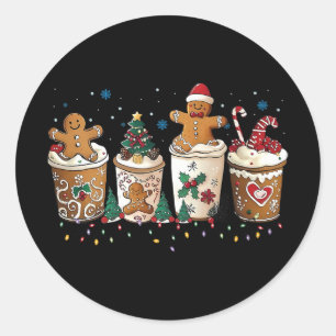 Adesivo Pão de gengibre Natal Café Fofo Doce Inverno Hol
