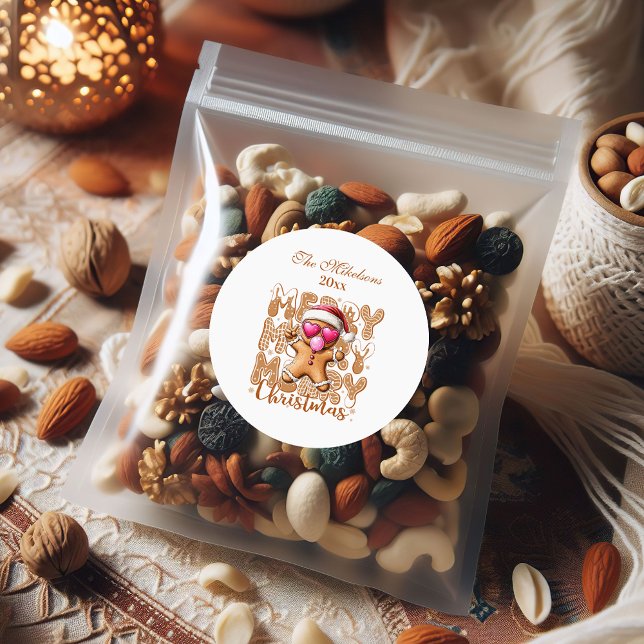 Adesivo Pão de Gingerpão bonito Natal (Criador carregado)