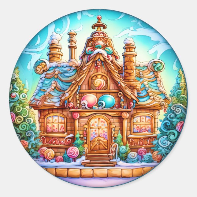 Adesivo Pão de Gingerpão de Natal (Frente)