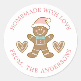 Adesivo Pão de Mel Feito Com Amor Natal