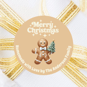 Adesivo Pão-de-natal bege feito à mão