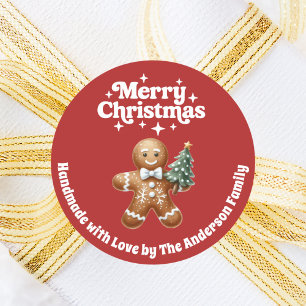 Adesivo Pão de Natal branco feito à mão