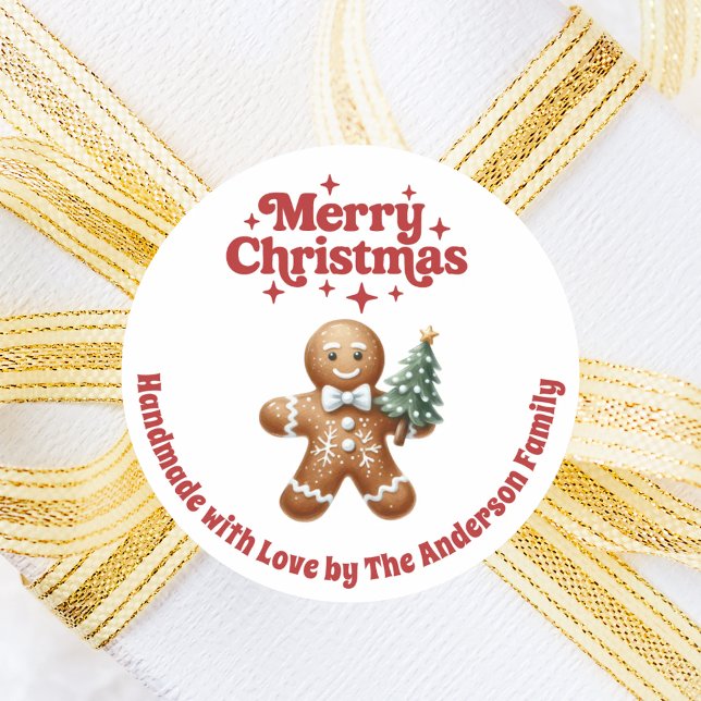 Adesivo Pão de Natal branco feito à mão (Criador carregado)
