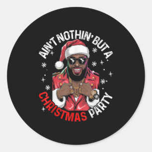 Adesivo Pão de Natal do Papai Noel Negro-Africano