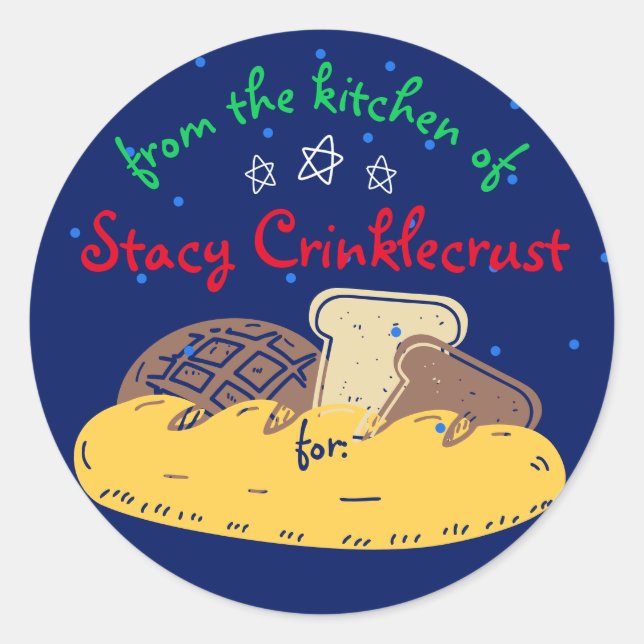 Adesivo Pão de Natal personalizado da cozinha de (Frente)