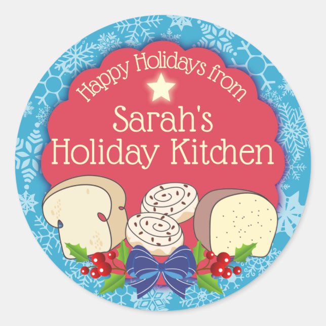 Adesivo Pão-de-natal rolo de canela da cozinha (Frente)