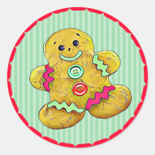 Adesivo Pão-de-Pão Bonito Homens de Natal
