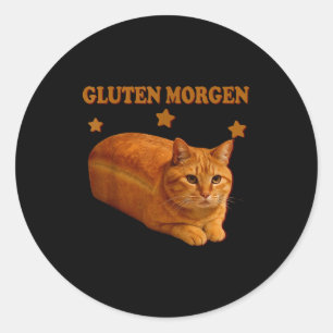 Adesivo Pão Engraçado Meme do Gato Glúten Manhã Humor Gráf